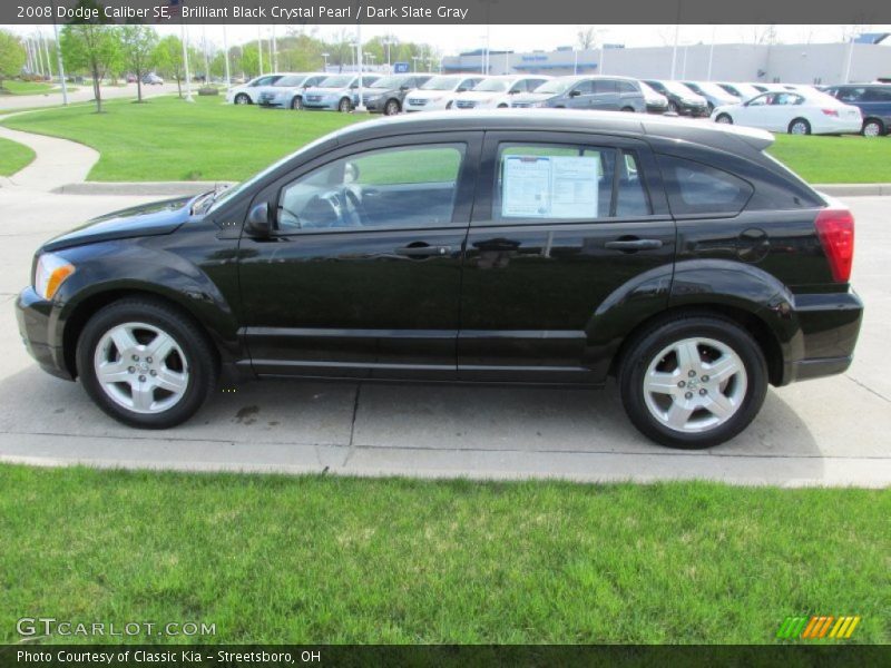 Brilliant Black Crystal Pearl / Dark Slate Gray 2008 Dodge Caliber SE