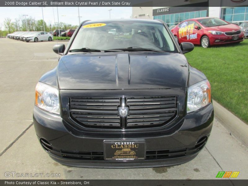 Brilliant Black Crystal Pearl / Dark Slate Gray 2008 Dodge Caliber SE