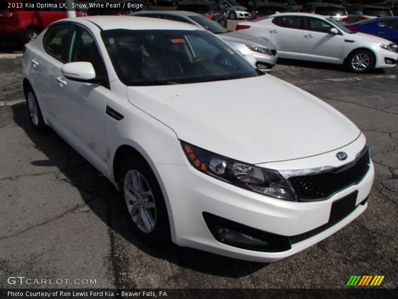 Snow White Pearl / Beige 2013 Kia Optima LX