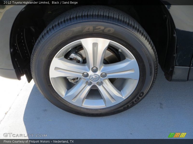 Black / Sand Beige 2012 Toyota Highlander Limited