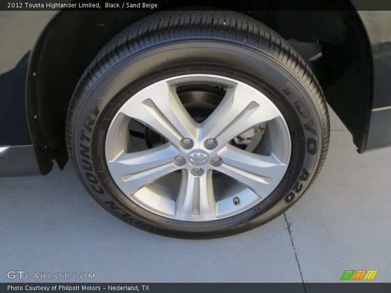 Black / Sand Beige 2012 Toyota Highlander Limited
