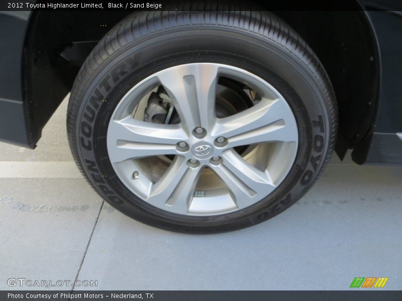 Black / Sand Beige 2012 Toyota Highlander Limited