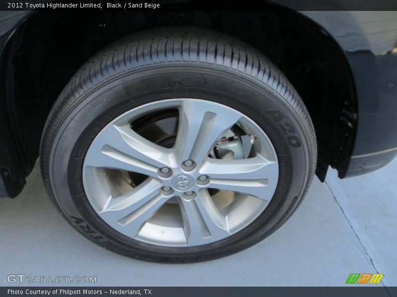 Black / Sand Beige 2012 Toyota Highlander Limited
