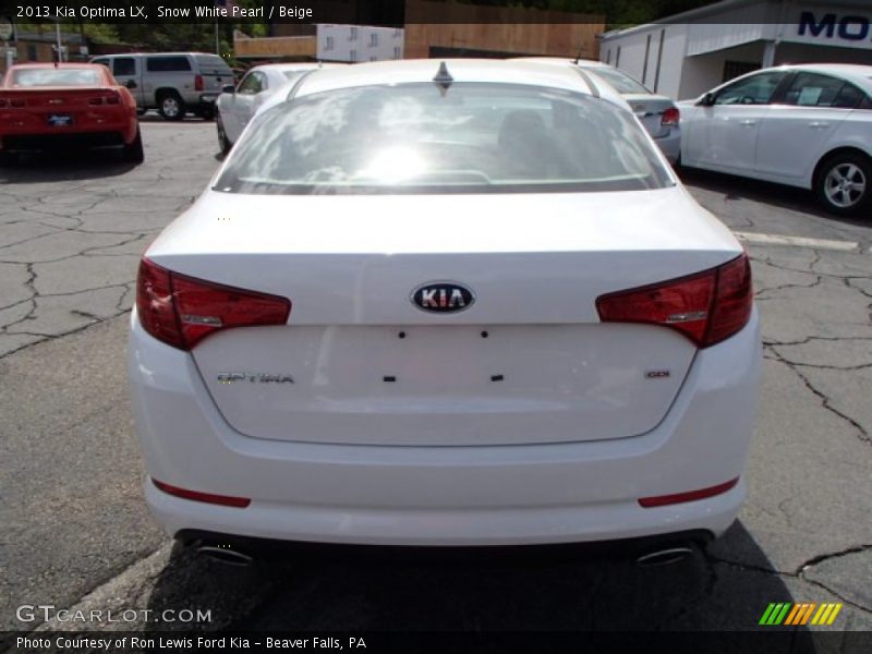 Snow White Pearl / Beige 2013 Kia Optima LX