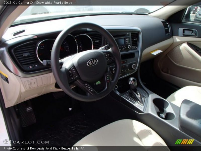 Snow White Pearl / Beige 2013 Kia Optima LX