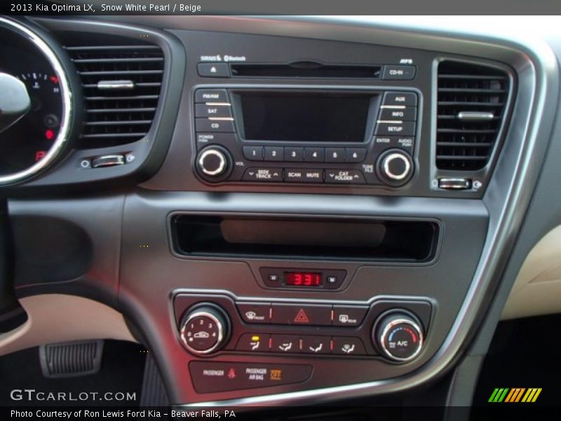 Snow White Pearl / Beige 2013 Kia Optima LX