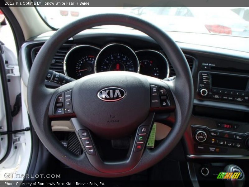 Snow White Pearl / Beige 2013 Kia Optima LX