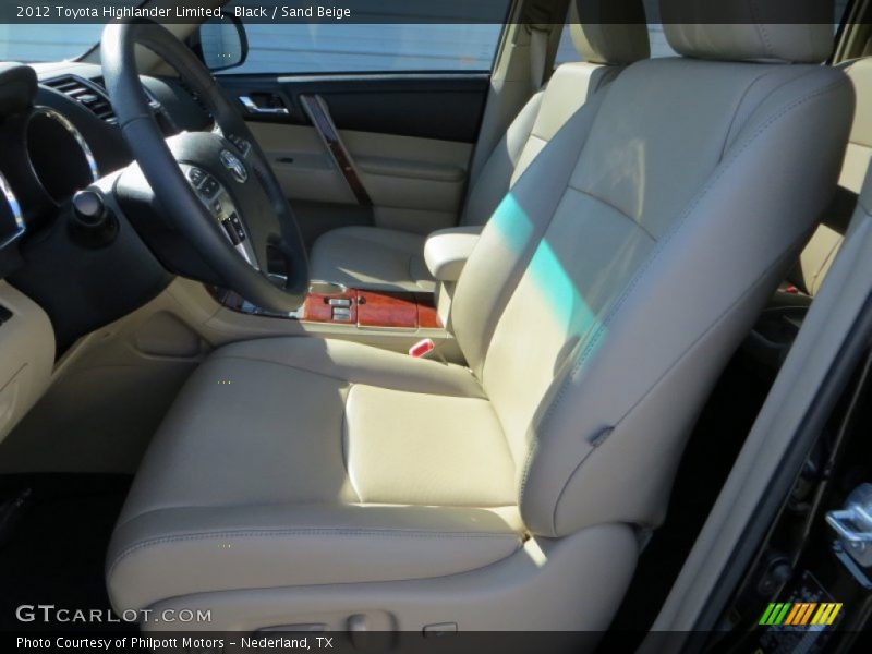 Black / Sand Beige 2012 Toyota Highlander Limited