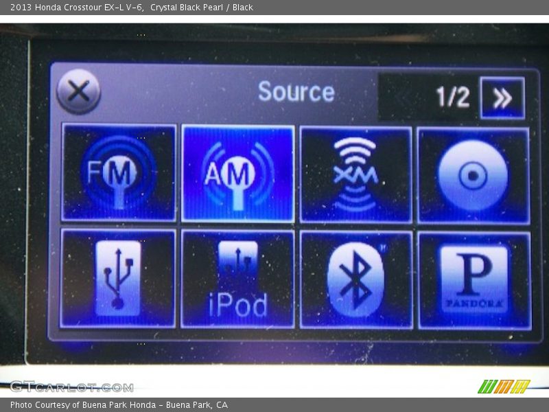 Crystal Black Pearl / Black 2013 Honda Crosstour EX-L V-6