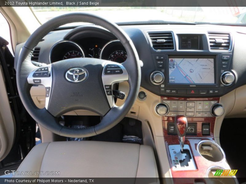 Black / Sand Beige 2012 Toyota Highlander Limited