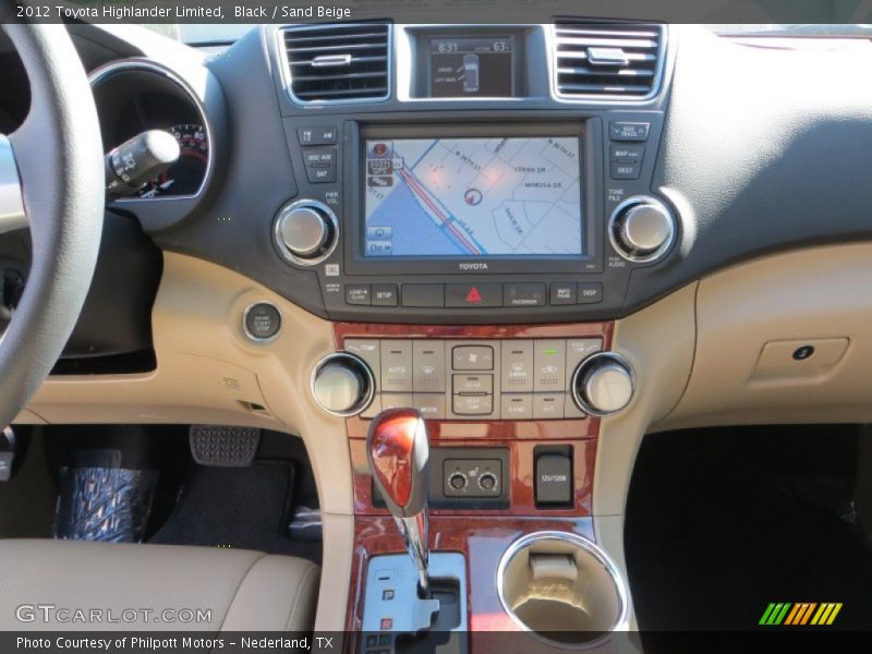 Black / Sand Beige 2012 Toyota Highlander Limited