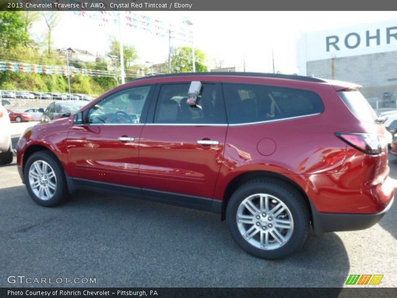 Crystal Red Tintcoat / Ebony 2013 Chevrolet Traverse LT AWD