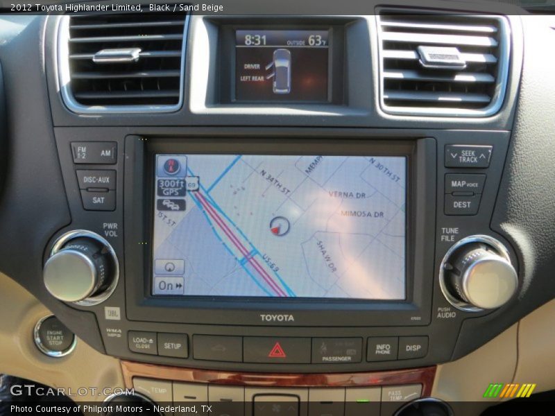 Black / Sand Beige 2012 Toyota Highlander Limited