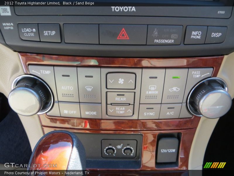 Black / Sand Beige 2012 Toyota Highlander Limited