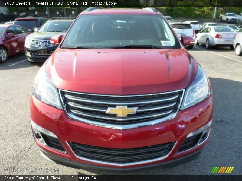 Crystal Red Tintcoat / Ebony 2013 Chevrolet Traverse LT AWD