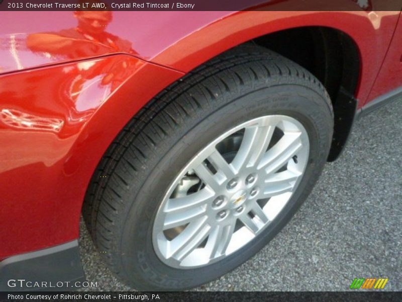 Crystal Red Tintcoat / Ebony 2013 Chevrolet Traverse LT AWD