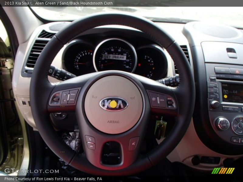 Alien Green / Sand/Black Houndstooth Cloth 2013 Kia Soul !