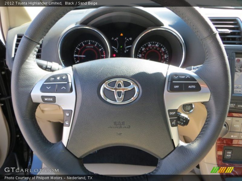 Black / Sand Beige 2012 Toyota Highlander Limited