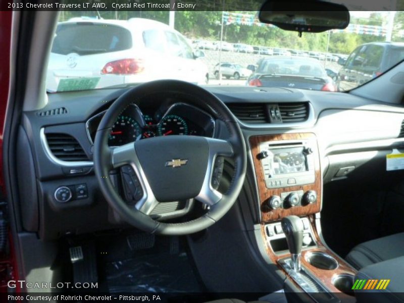 Crystal Red Tintcoat / Ebony 2013 Chevrolet Traverse LT AWD