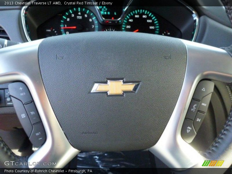 Crystal Red Tintcoat / Ebony 2013 Chevrolet Traverse LT AWD
