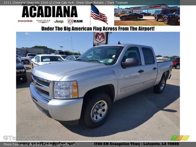 Sheer Silver Metallic / Dark Titanium 2011 Chevrolet Silverado 1500 LS Crew Cab 4x4