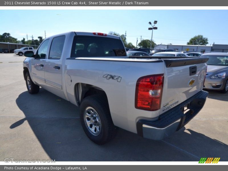 Sheer Silver Metallic / Dark Titanium 2011 Chevrolet Silverado 1500 LS Crew Cab 4x4