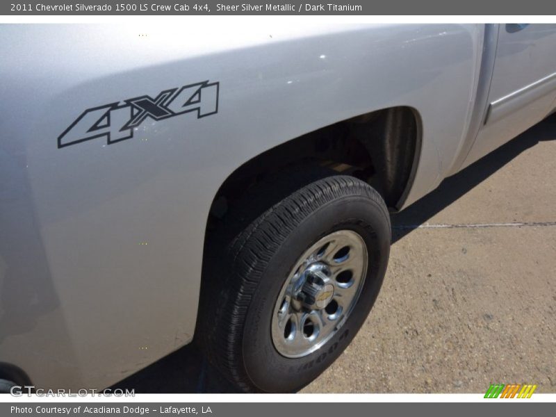 Sheer Silver Metallic / Dark Titanium 2011 Chevrolet Silverado 1500 LS Crew Cab 4x4