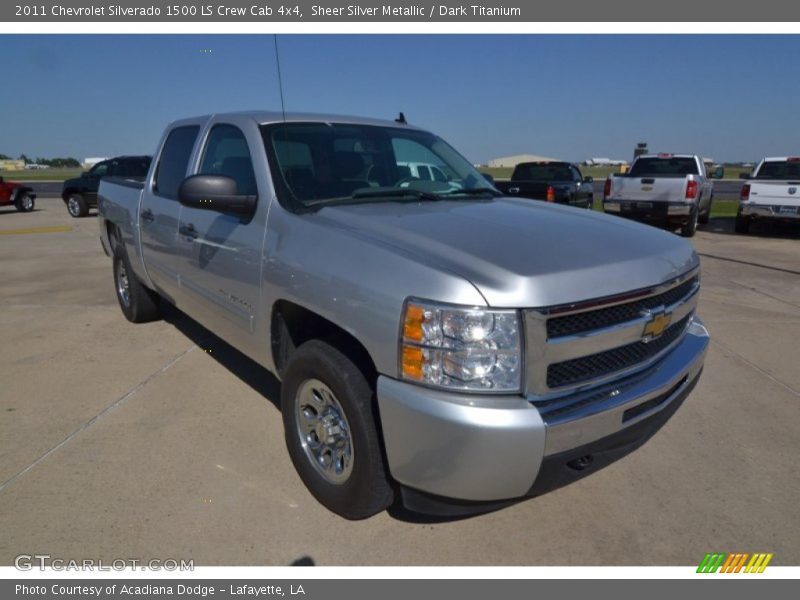 Sheer Silver Metallic / Dark Titanium 2011 Chevrolet Silverado 1500 LS Crew Cab 4x4