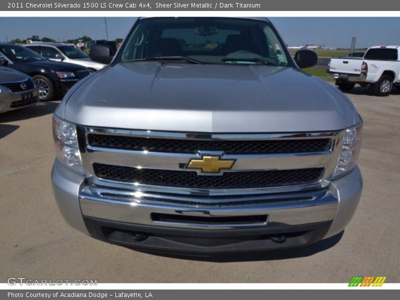 Sheer Silver Metallic / Dark Titanium 2011 Chevrolet Silverado 1500 LS Crew Cab 4x4