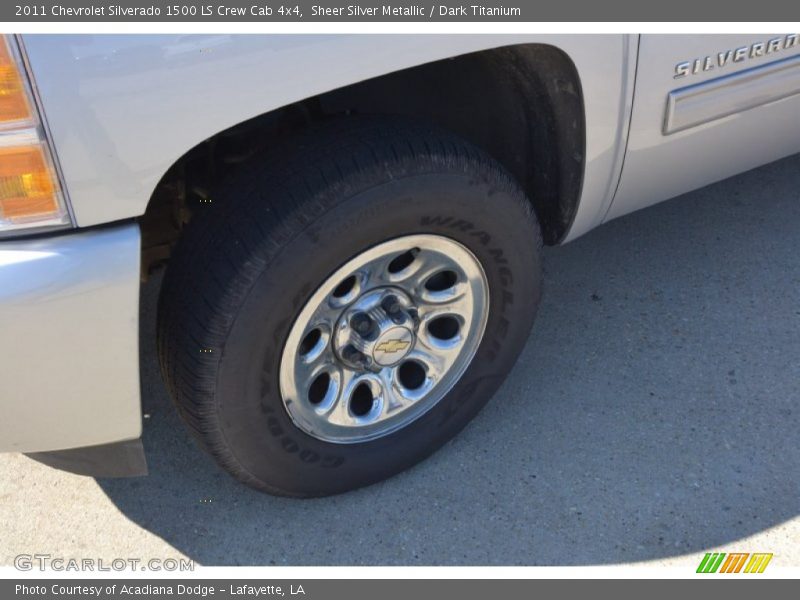 Sheer Silver Metallic / Dark Titanium 2011 Chevrolet Silverado 1500 LS Crew Cab 4x4