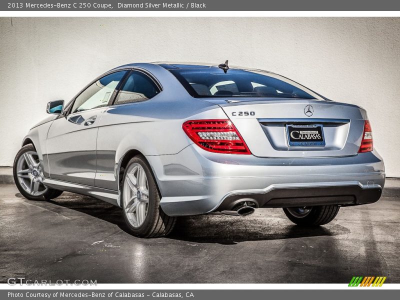 Diamond Silver Metallic / Black 2013 Mercedes-Benz C 250 Coupe