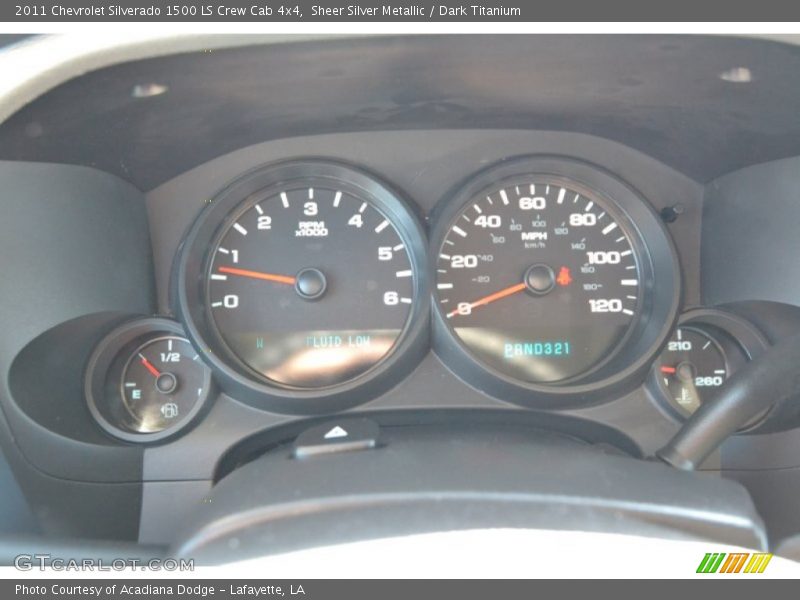 Sheer Silver Metallic / Dark Titanium 2011 Chevrolet Silverado 1500 LS Crew Cab 4x4