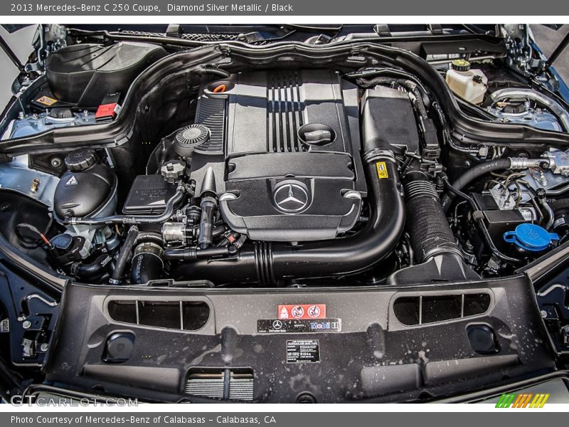 Diamond Silver Metallic / Black 2013 Mercedes-Benz C 250 Coupe