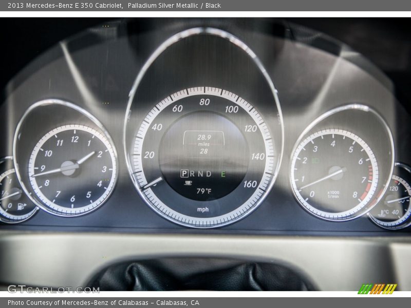 Palladium Silver Metallic / Black 2013 Mercedes-Benz E 350 Cabriolet