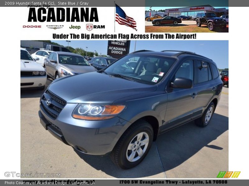 Slate Blue / Gray 2009 Hyundai Santa Fe GLS