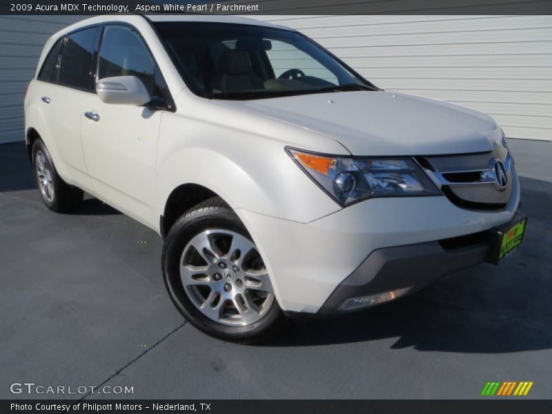 Aspen White Pearl / Parchment 2009 Acura MDX Technology