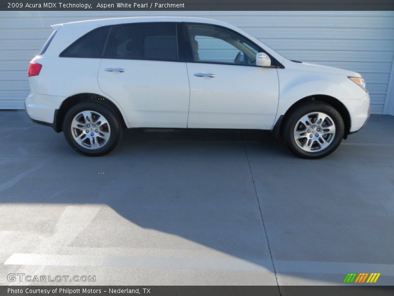 Aspen White Pearl / Parchment 2009 Acura MDX Technology