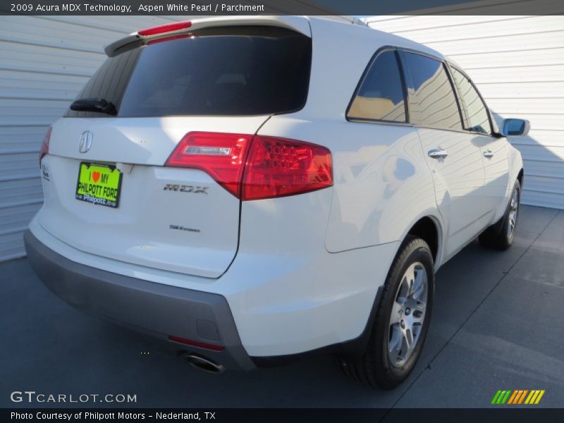 Aspen White Pearl / Parchment 2009 Acura MDX Technology