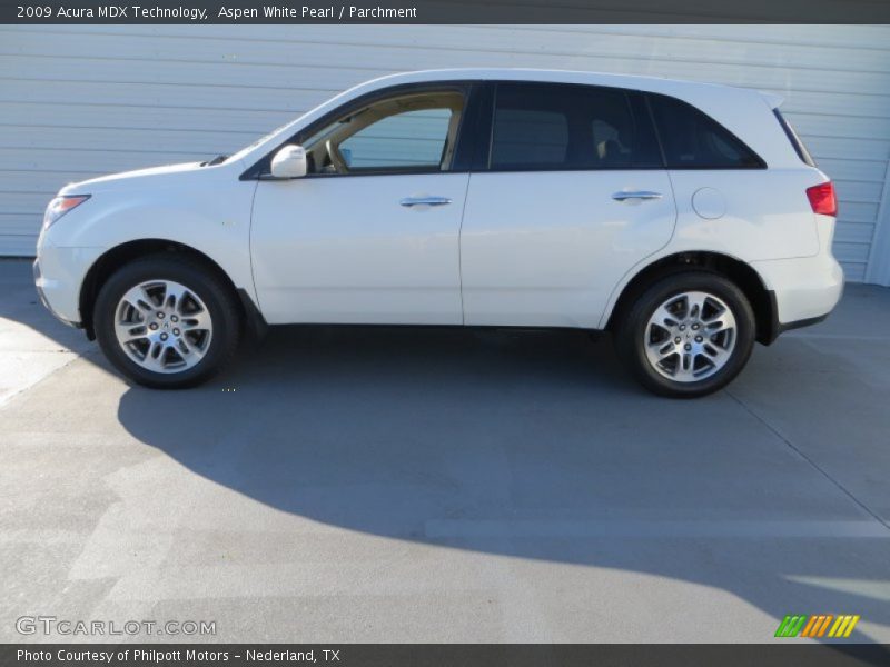 Aspen White Pearl / Parchment 2009 Acura MDX Technology