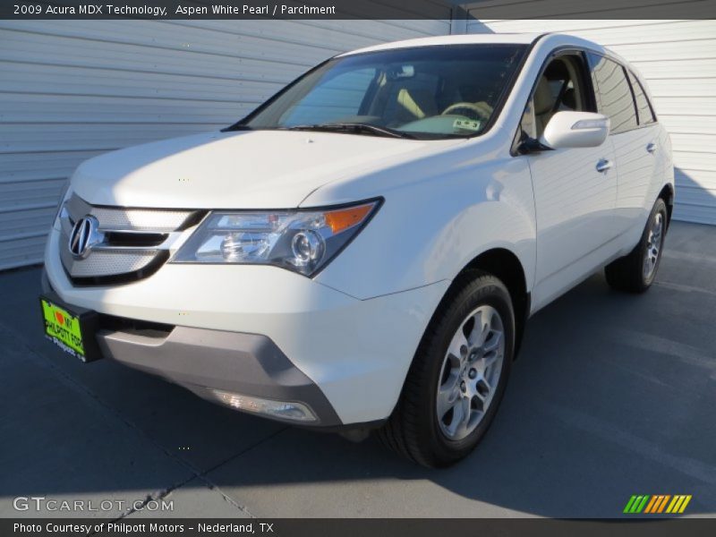 Aspen White Pearl / Parchment 2009 Acura MDX Technology