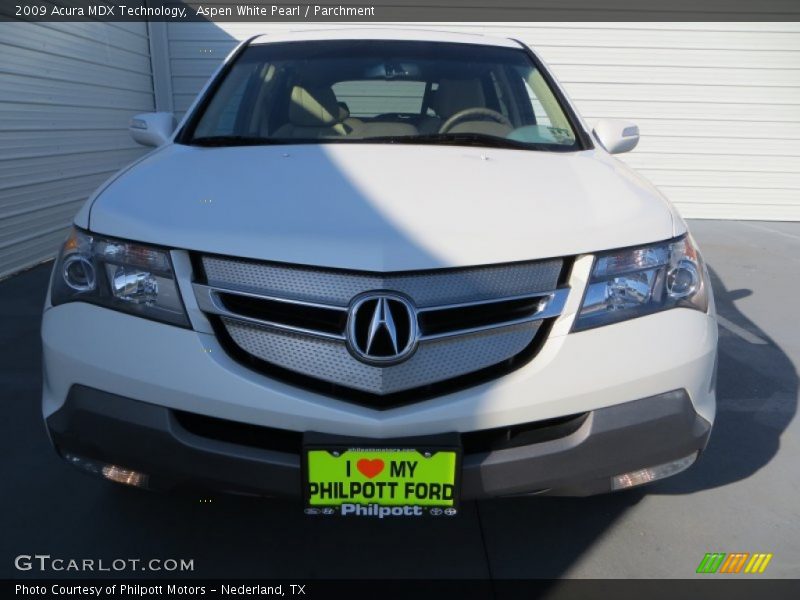 Aspen White Pearl / Parchment 2009 Acura MDX Technology