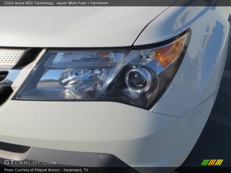 Aspen White Pearl / Parchment 2009 Acura MDX Technology