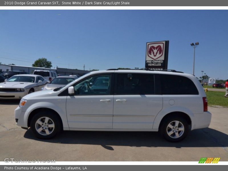 Stone White / Dark Slate Gray/Light Shale 2010 Dodge Grand Caravan SXT