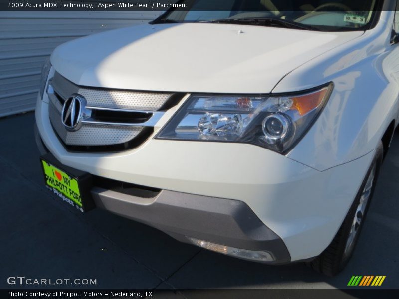 Aspen White Pearl / Parchment 2009 Acura MDX Technology