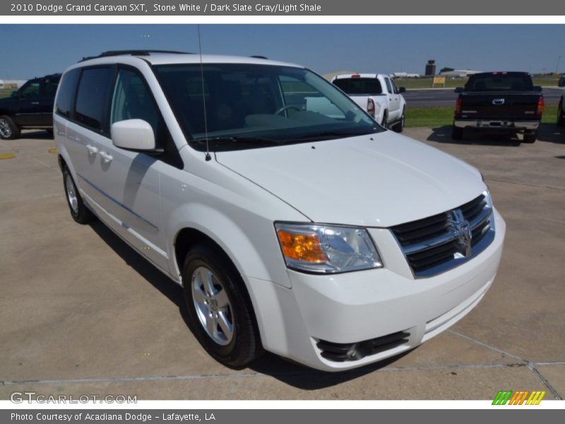 Stone White / Dark Slate Gray/Light Shale 2010 Dodge Grand Caravan SXT