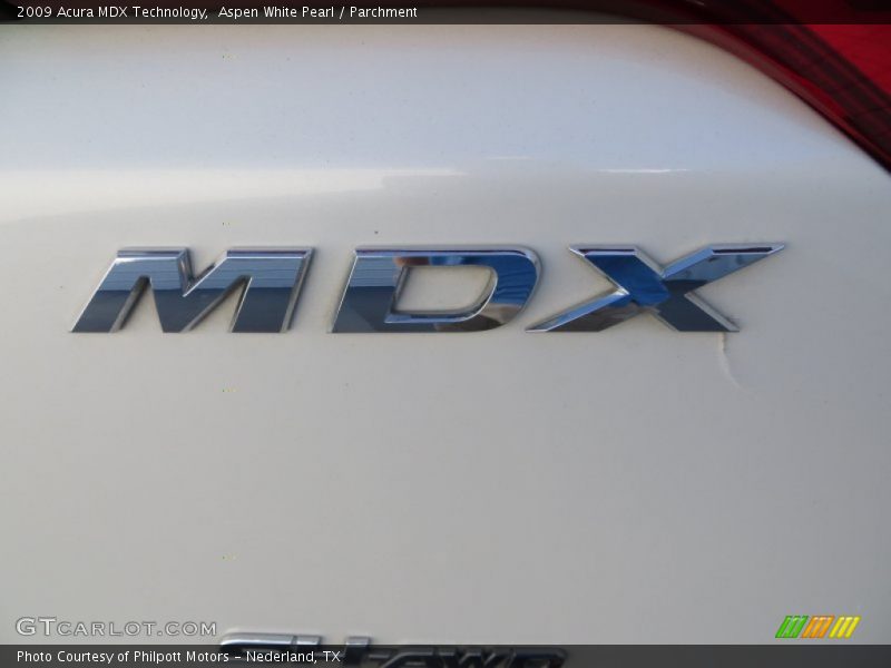 Aspen White Pearl / Parchment 2009 Acura MDX Technology