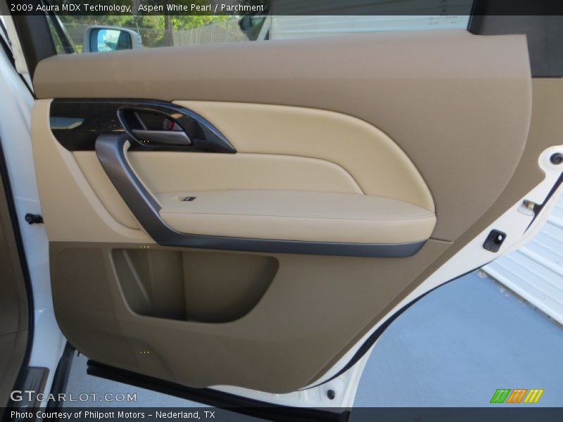 Aspen White Pearl / Parchment 2009 Acura MDX Technology