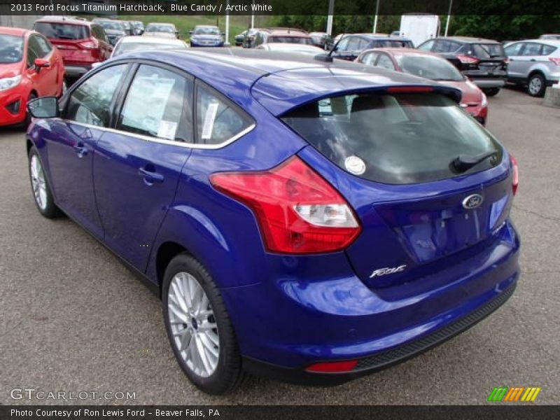 Blue Candy / Arctic White 2013 Ford Focus Titanium Hatchback