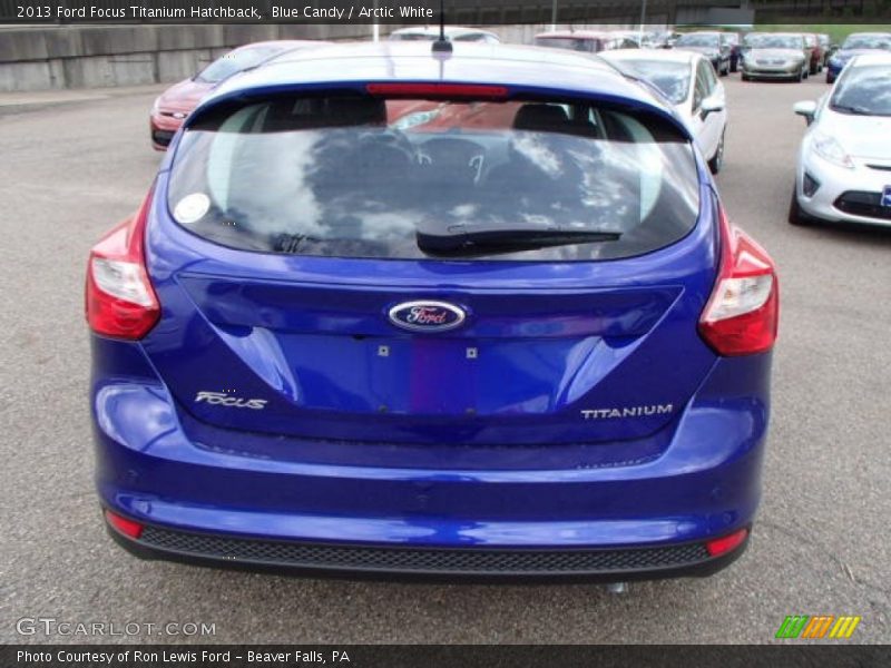 Blue Candy / Arctic White 2013 Ford Focus Titanium Hatchback