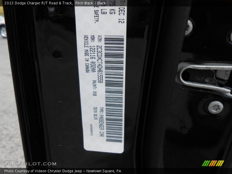 Pitch Black / Black 2013 Dodge Charger R/T Road & Track